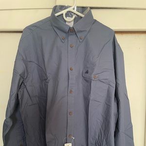 Brooks Brothers Regent Fit Men’s  Button Down Shirt 2XL/XXL Blue Cotton Logo